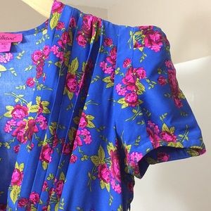 Betsey Johnson silk floral print dress